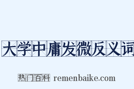 大学中庸发微反义词是什么意思的图片